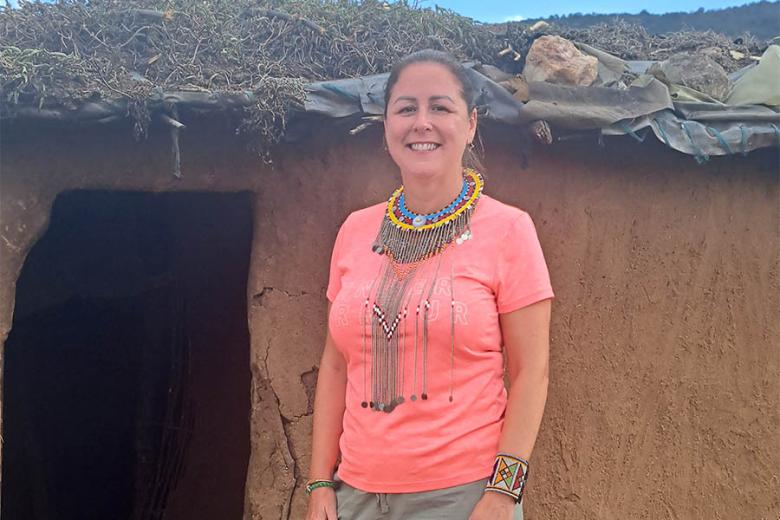 Natalie in a Maasai village, Kenya | Travel Nation
