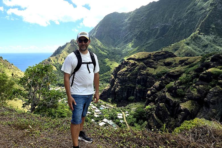 Jim hiking on Fatu Hiva, French Polynesia | Travel Nation