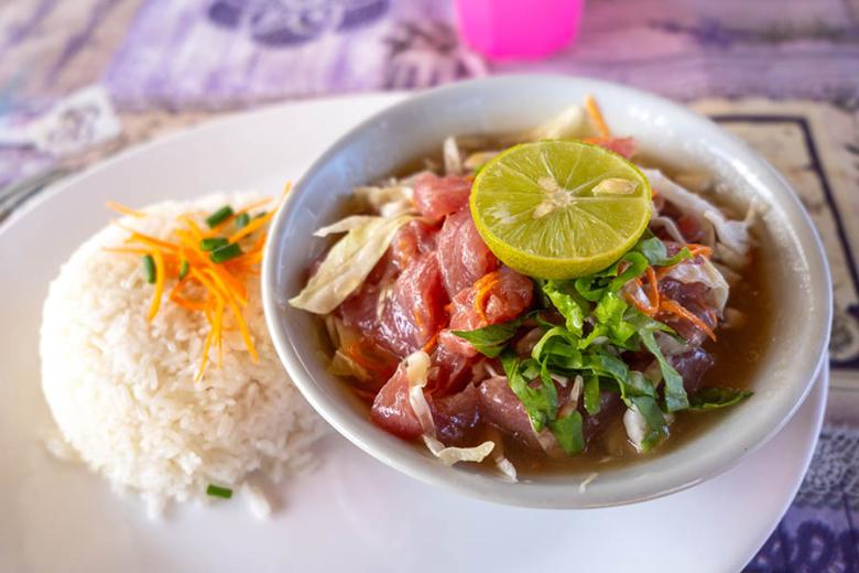 Local raw fish dish in French Polynesia | Travel Nation