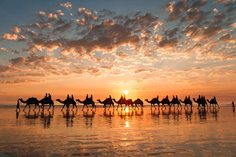 Ride a camel across Cable beach at sunset | Travel Nation