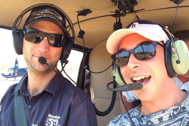Gray taking a helicopter trip over Katherine Gorge | Travel Nation