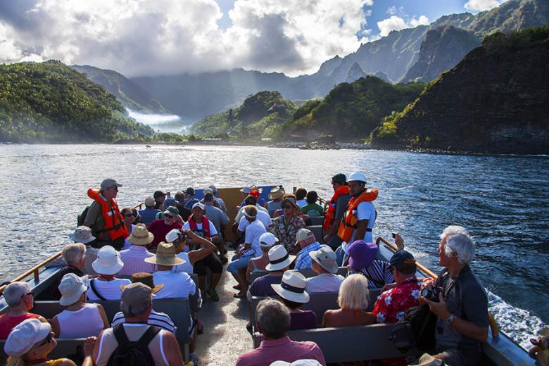 Sail through stunning bays on an Aranui cruise | Photo credit: Aranui