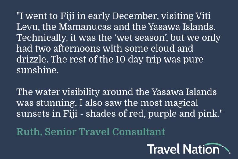 Ruth on the best time to visit Fiji | Travel Nation