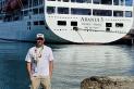 Jim boarding the iconic Aranui in French Polynesia | Travel Nation