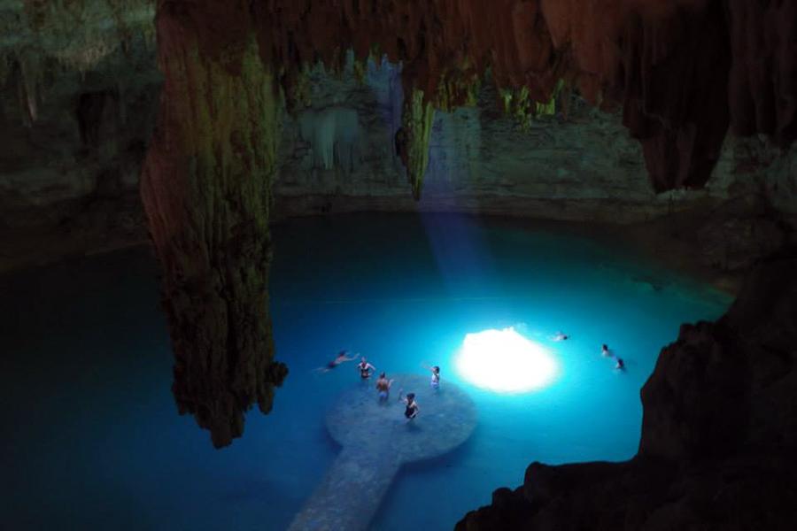 The blue waters of a cenote, Yucutan Peninsula, Mexico
