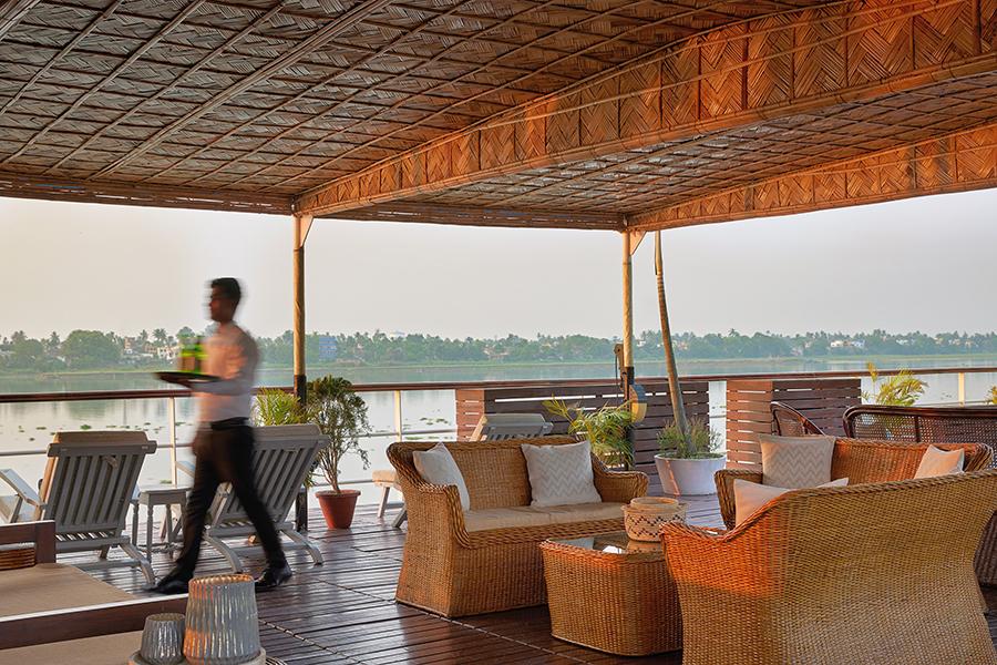 Relax on deck gazing upon the Ganges from the Rajmahal boat | Photo credit: ABN Cruises