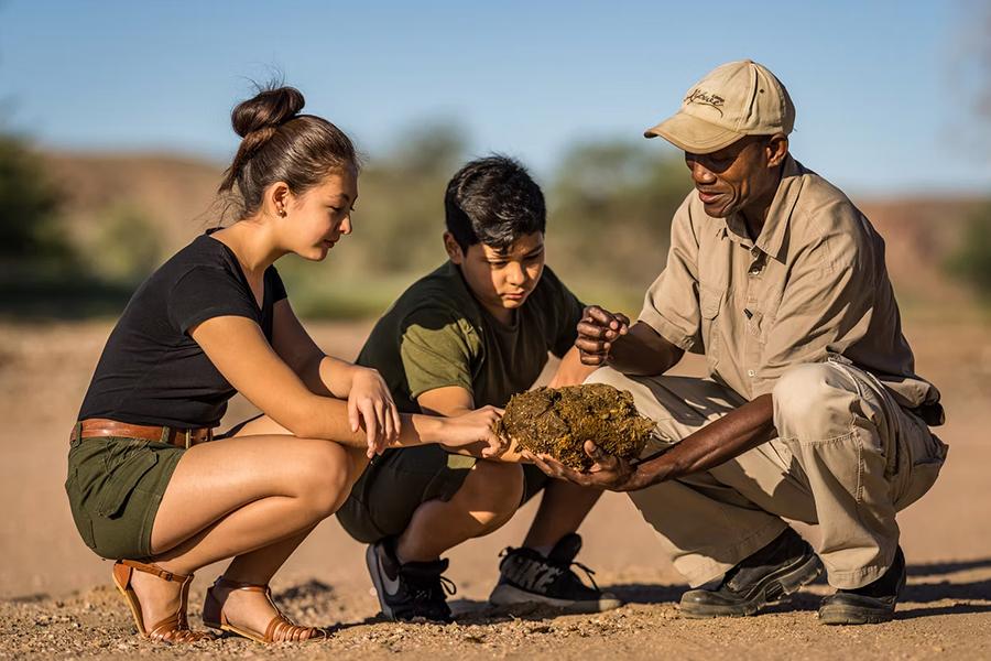 Kids can learn about the unique desert ecosystems with the friendly guides | Photo credit: Mowani Mountain Camp