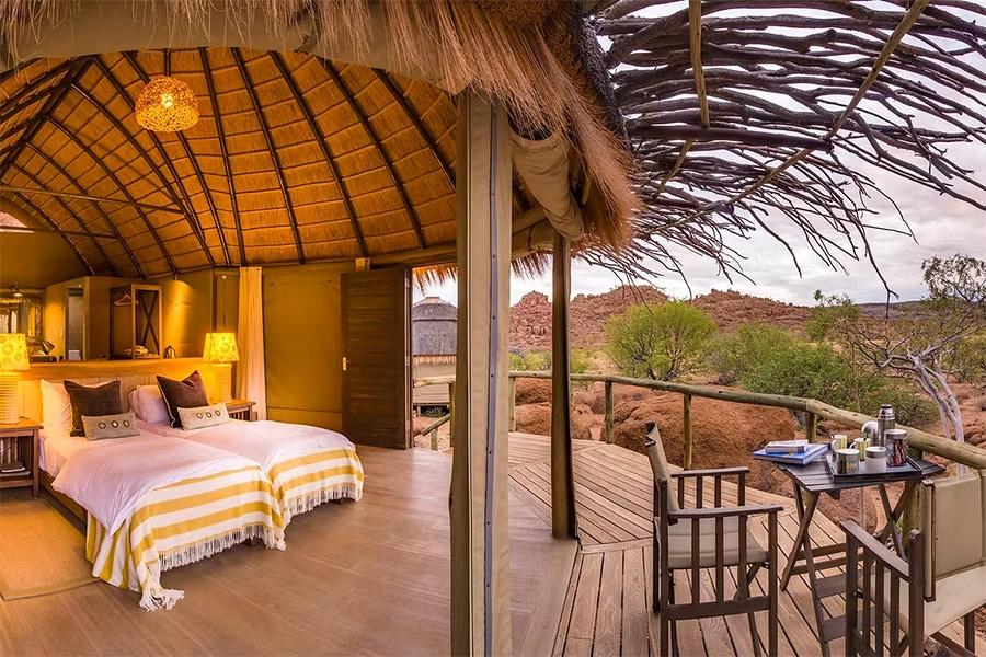 Relax on the private deck of your room | Photo credit: Mowani Mountain Camp