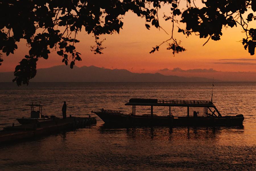 Take in the sunset from the boat deck at Amanwana | Photo credit: Amanwana
