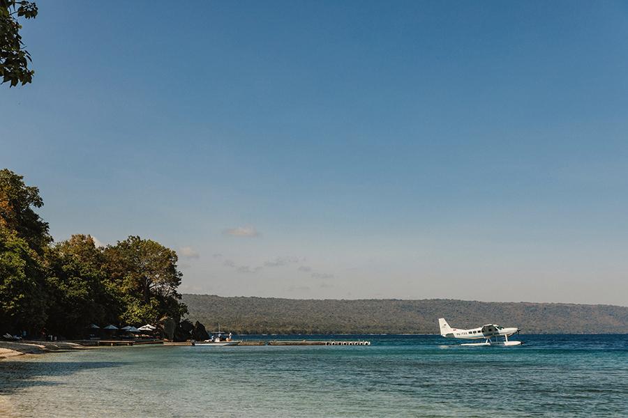 Catch amazing bird’s-eye views of Amanwana from the seaplane | Photo credit: Amanwana