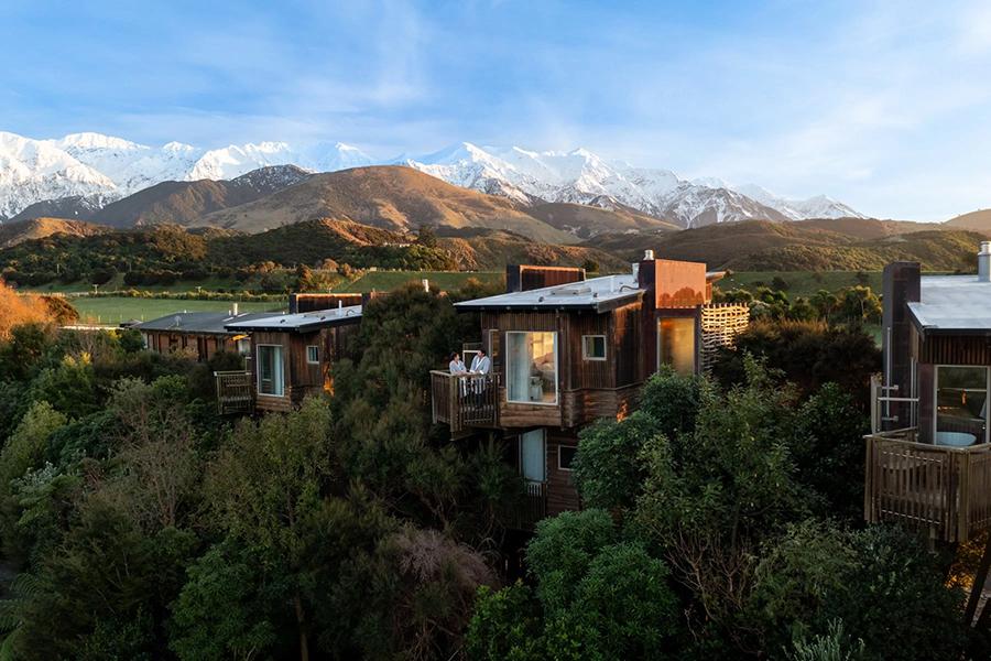 Retreat to the cozy comfort of Hapuku Lodges, nestled among snow peaks | Photo credit: Jake Wilton