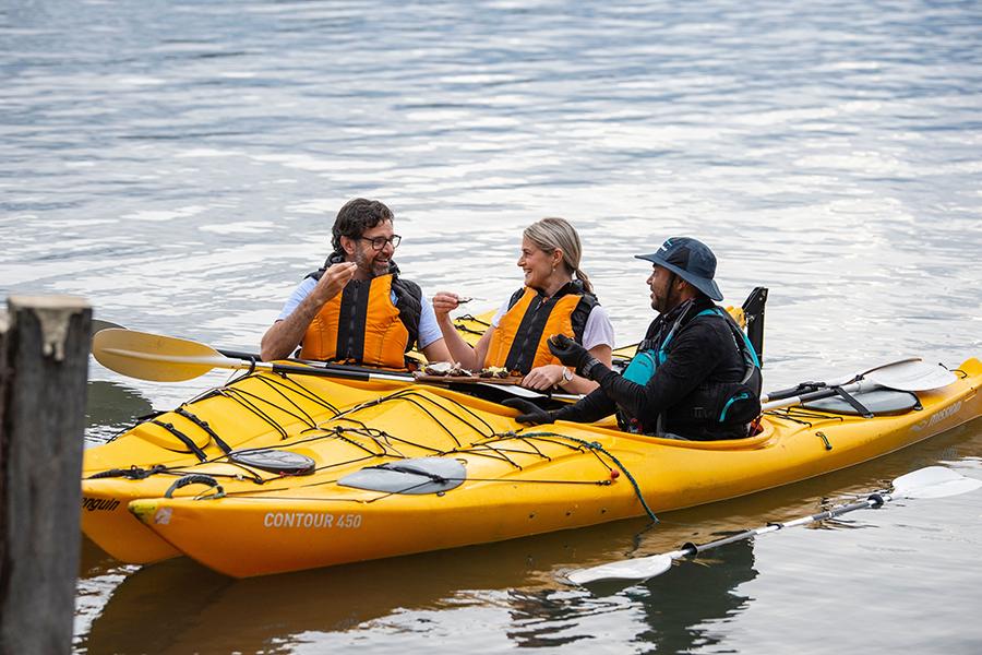 Taste oysters as you kayak along the Clyde River Estuary in Bateman's Bay | Photo credit: Destination New South Wales
