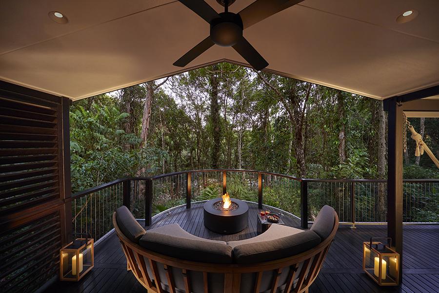 Morning coffee or evening wine hits different on the Billabong Suite Deck at Silky Oaks Lodge | Photo credit: Silky Oaks Lodge
