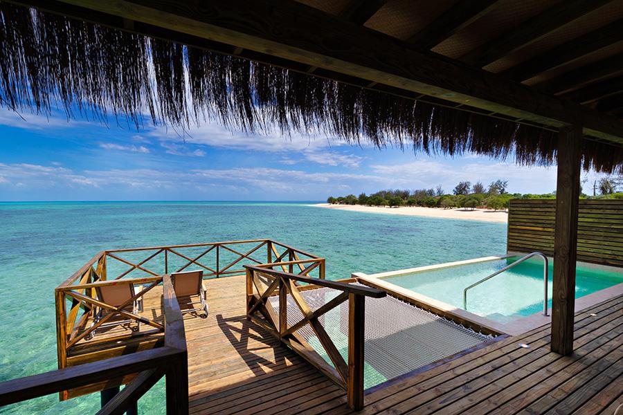 Enjoy moments of tranquillity beside your private plunge pool and sun deck at Bawe Island Resort | Photo credit: Bawe Island