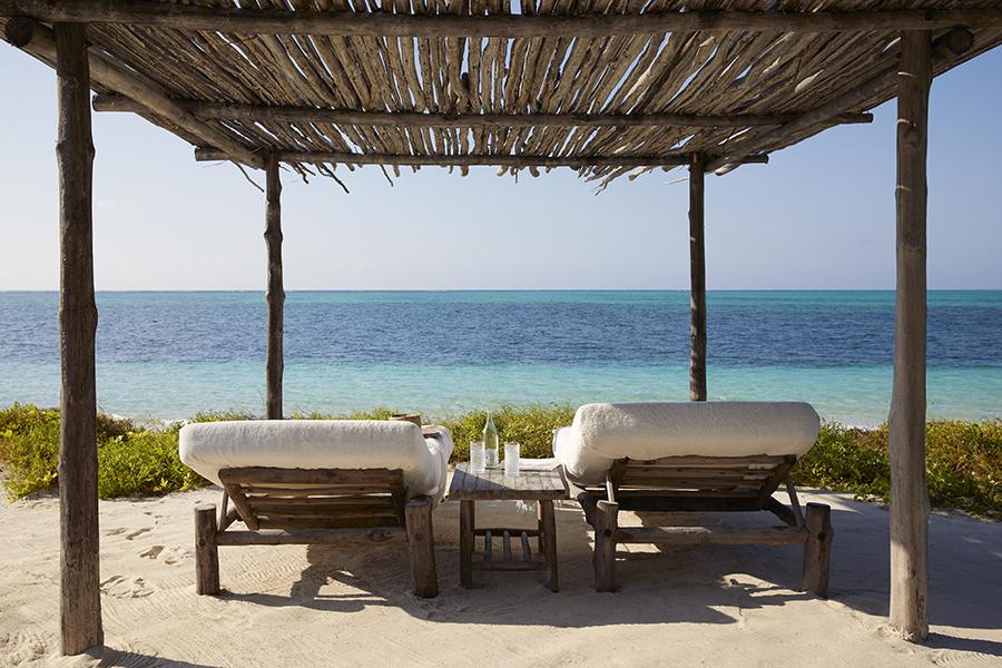 Relax on your sunbed on the idyllic beach at Fanjove Island, Tanzania | Photo credit: LABA LABA