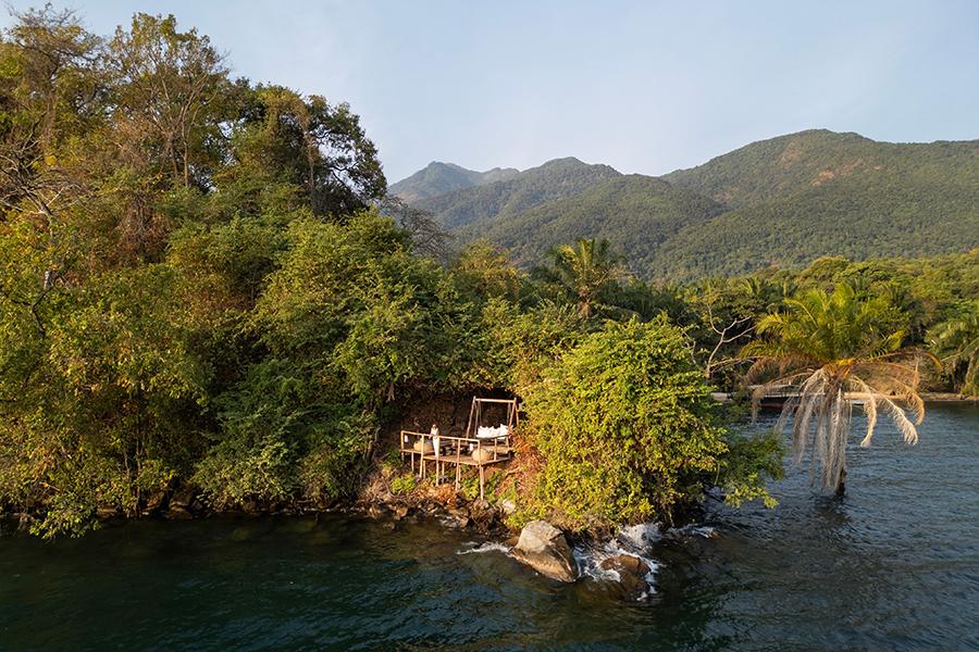 Gaze across the lake from your private sundeck at Greystoke Mahale Mountains National Park, Tanzania | Photo credit: Nomad Tanzania
