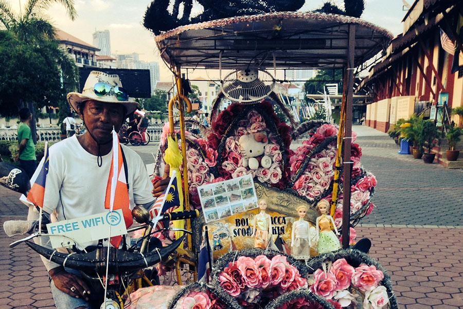 Zoom around town by trishaw!