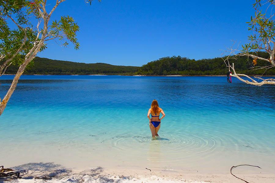 Swim in the clear waters of Lake Mackenzie on K'gari | Travel Nation