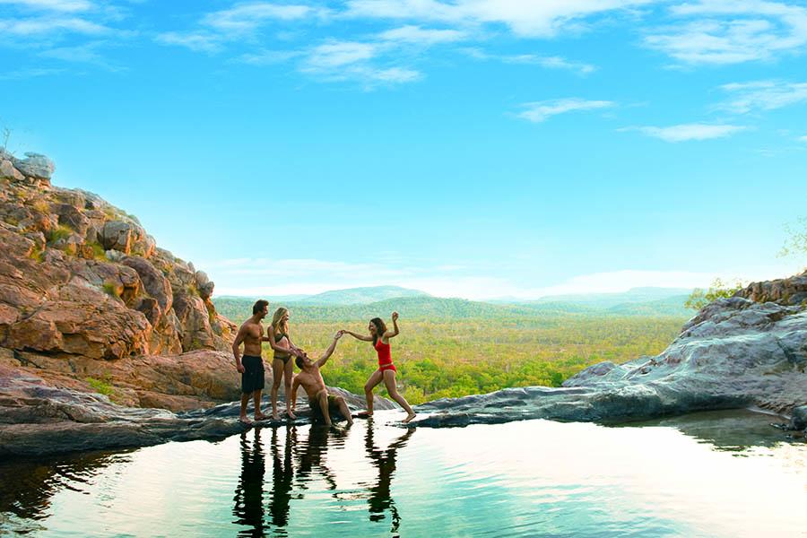 Swimming at Gunlom, Kakadu National Park NT | Photo credit Adam Taylor and Tourism NT