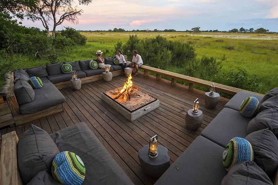 Watch the sunset in Botswana from Vumbura Plains | Photo credit: Sense of Africa