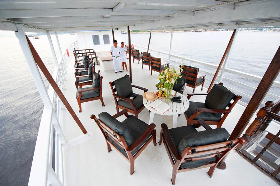 Look out for Amazon wildlife from the deck of the Tucano | Photo credit: Passion Brazil