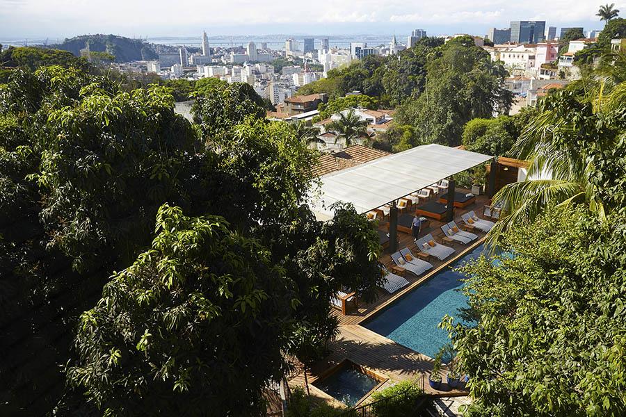Take a dip in the rooftop pool of your Rio hotel | Photo credit: Passion Brazil