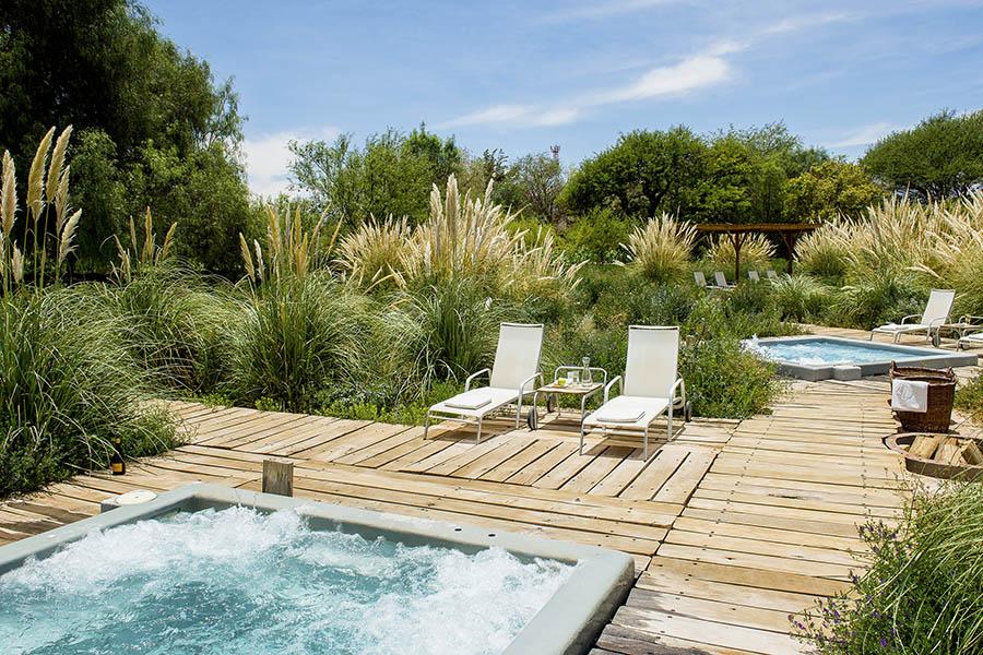 Cool off in the jacuzzi at the Explora Atacama | Photo credit: Explora Hotels