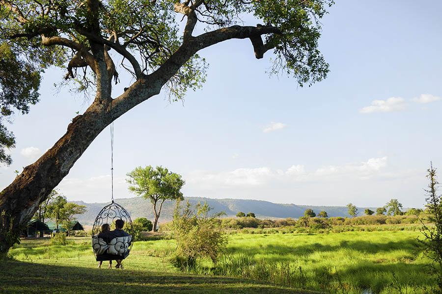 Soak up the scenery from the swing at Little Governors' Camp | Photo credit: Governors' Camp Collection