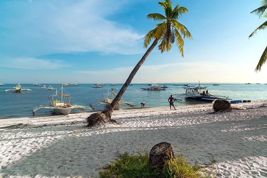 A ‘Bangka’ is the primary form of transport around these smaller Filipino isles