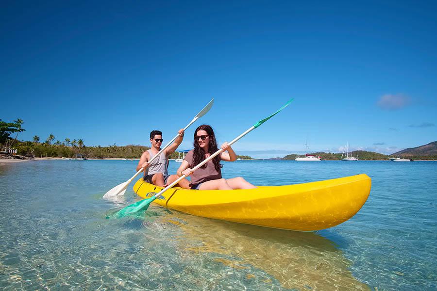 Take advantage of the complimentary kayaks