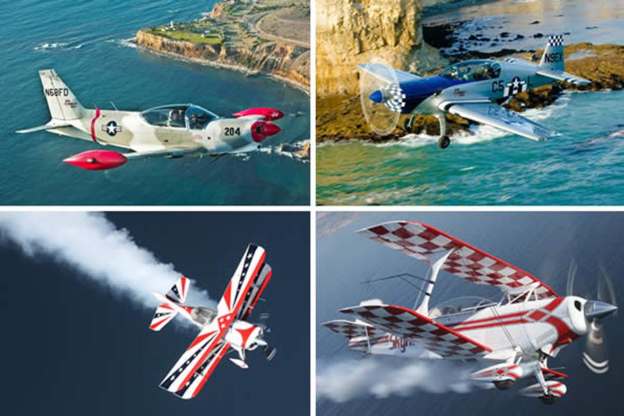 Aerobatic flights, Los Angeles, USA