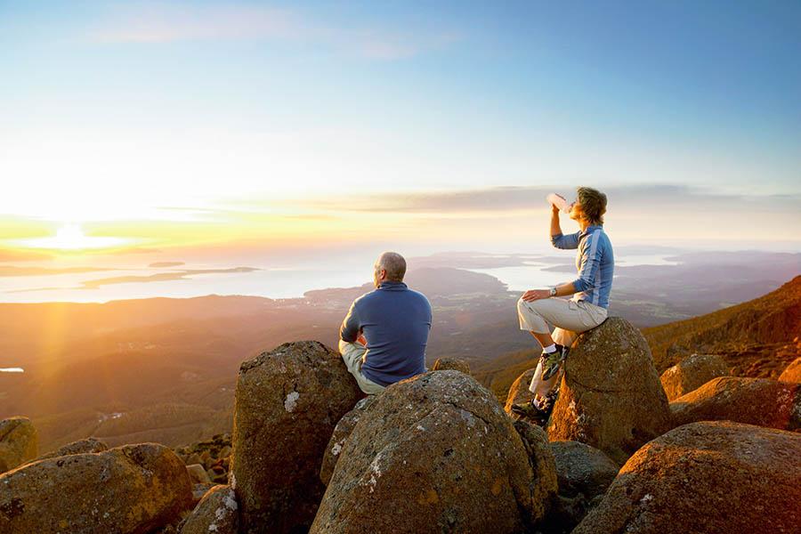 Hobart is nestled under Mount Wellington