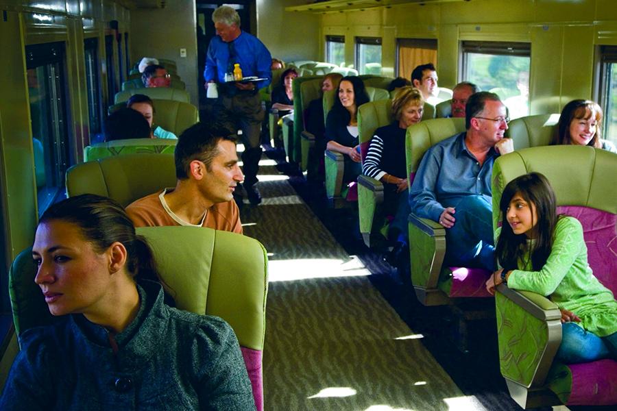 Enjoy the beautiful countryside scenery from your Premium Service seat 