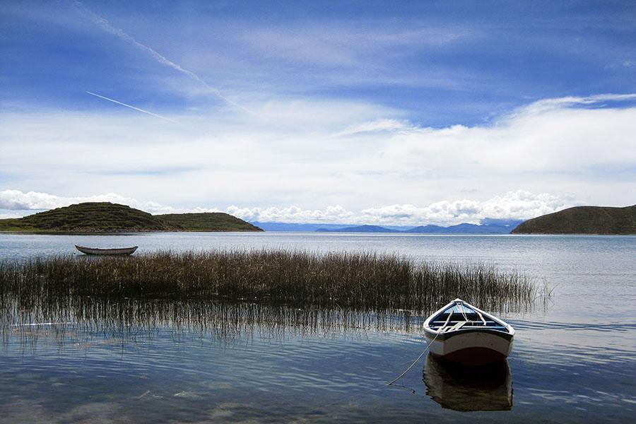 Explore Lake Titicaca on the border of Bolivia and Peru