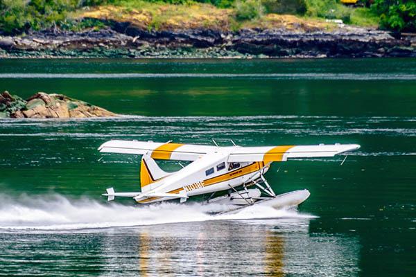 Arrive by sea plane
