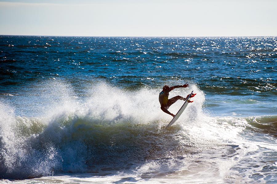 Surfer at Valparaiso, Chile