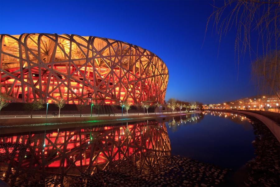 The 'Bird's Nest' Olympic Stadium, Beijing, China