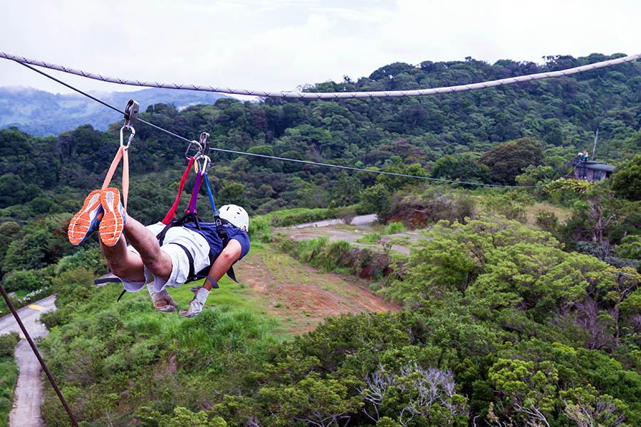 Glide through the air on a zipwire!