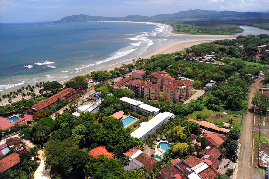 Tamarindo Beach is located on the Pacific coast