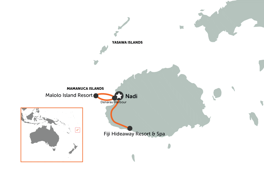 Family island time in Fiji | map