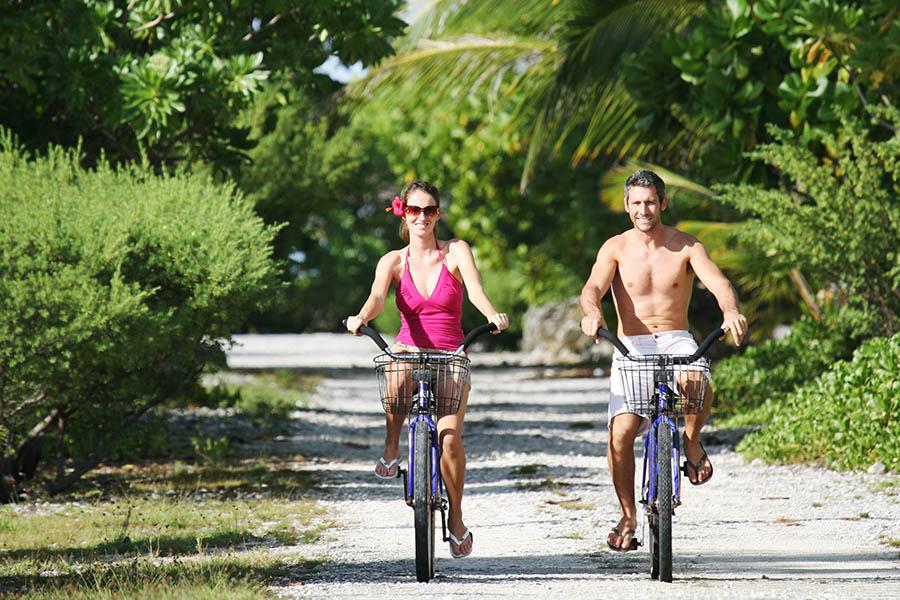Take a leisurely bike ride to the main village of Rotoava