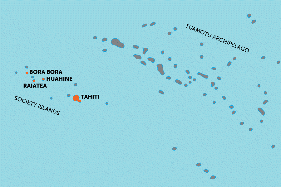 Authentic French Polynesia: 4 island hop | map
