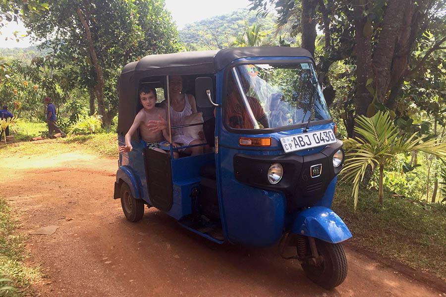 Riding tuk tuks up and down the hills is great fun for the kids!