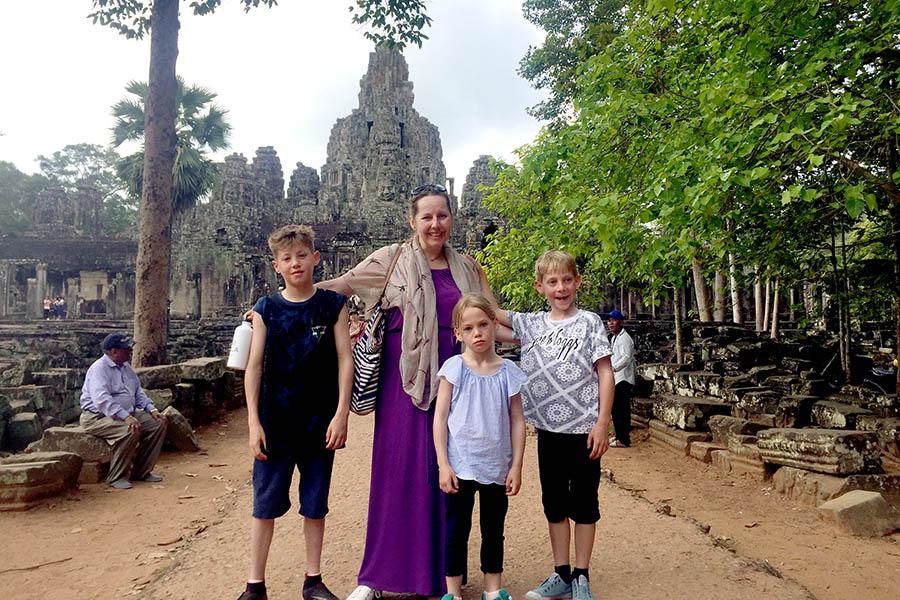 The kids enjoyed running around the temple complexes