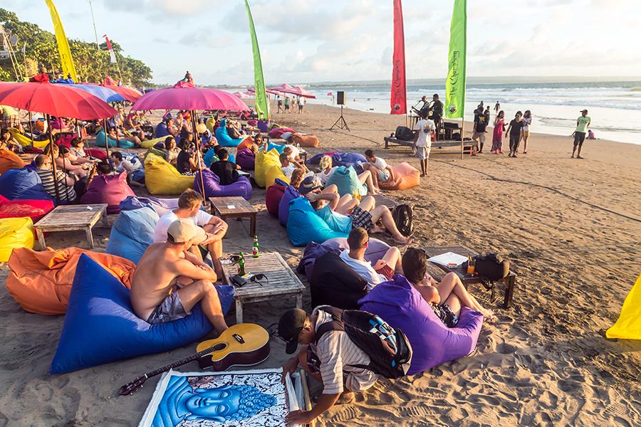 On the beach at Seminyak, Bali, Indonesia
