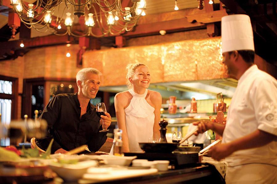 Tuck into the superb all-inclusive menus