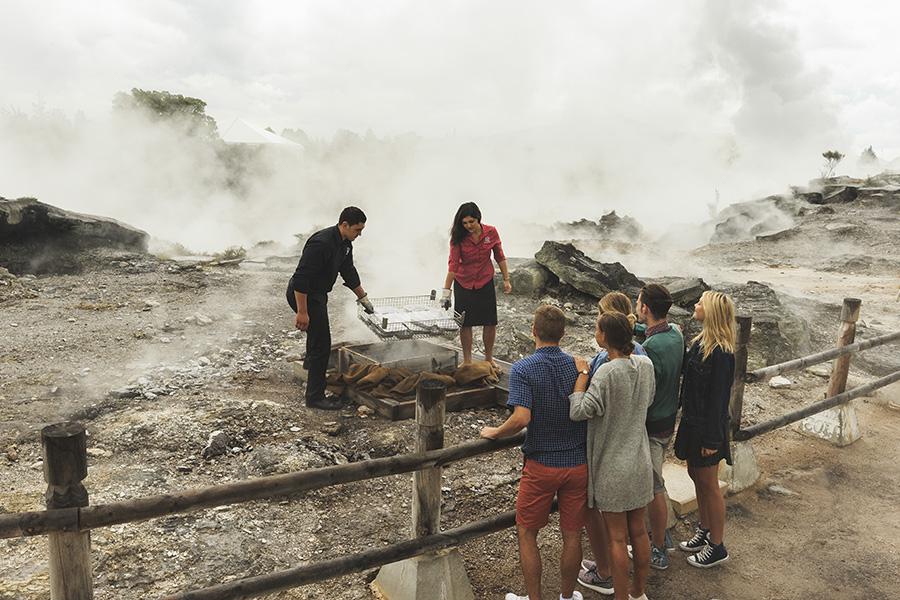 Traditional Maori hangi in Rotorua