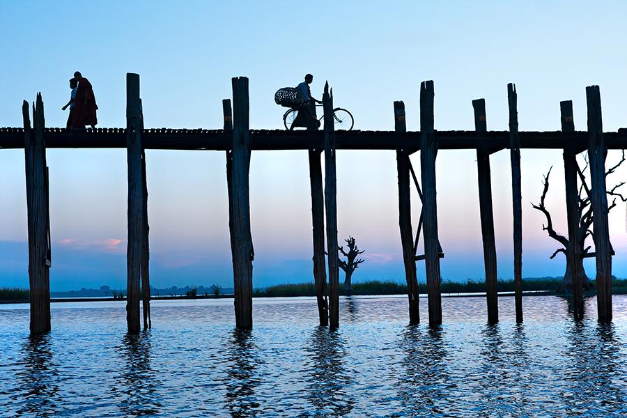 U Bein bridge at Amarapura, Mandalay, Myanmar