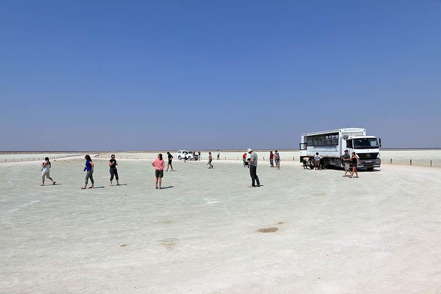The vast Etosha Pan floods after the heavy rains