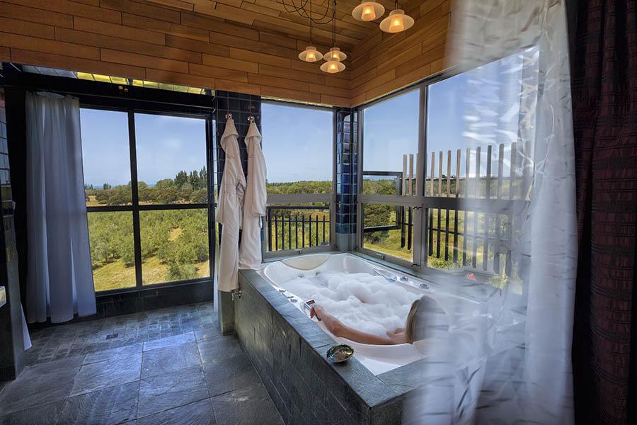 Enjoy a 5 star eco-retreat at Hapuku Lodge and Treehouses